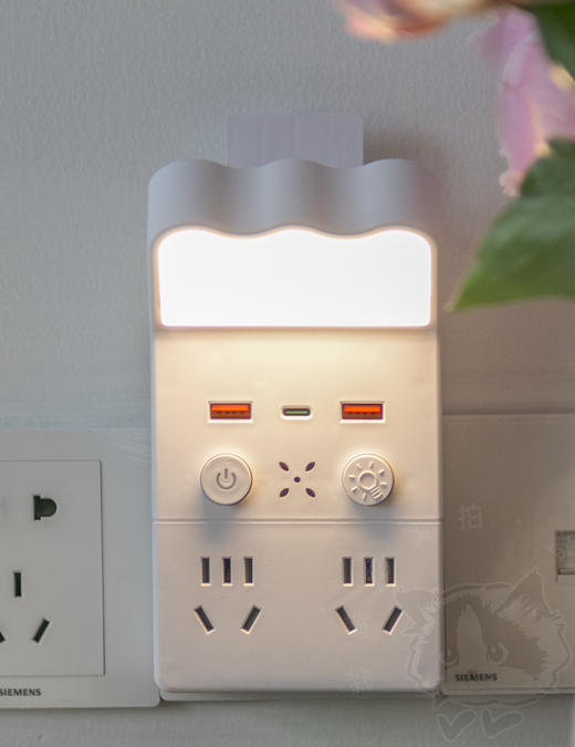 是夜灯也是插座 ，还是手机支架❗️  【品柠PINICK·多功能86型拐角插座2.0】🏆奥运冠军推荐，专业充电设备品牌！ 商品图6