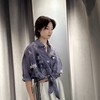 NC定制印花短款绑带五分袖衬衫（紫）A 夏季 152170030321 商品缩略图2