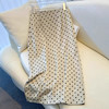 丁摩 高腰醋酸缎面波点半身裙中长款女夏季新款垂感直筒包臀a字裙5ZF-9565 商品缩略图1