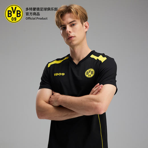 【官方正版】多特蒙德足球俱乐部 | 黑黄拼色速干圆领T恤夏季黄色腰线短袖 商品图4