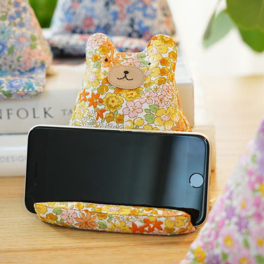 山野雏菊系列小熊手机支架小车载桌面落地通用便携懒人可爱高端女生新款 商品图0