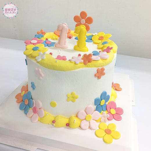 【新款】花漾年华蛋糕，充满多巴胺的卡通花花，萌趣满满~蛋糕上面的数字可更换 商品图4