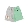 2025夏季日系儿童立体刺绣企鹅涂鸦字母四色拼接运动抽绳短裤！ 商品缩略图3