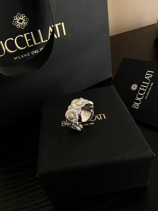 Buccel布契拉提小雏菊开口戒指 商品图13