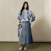 【林栖设计小店】（现货）【送方巾】【牛仔系列】渐变牛仔半裙配方巾百搭2025早秋新款裙子女G1653003 商品缩略图2