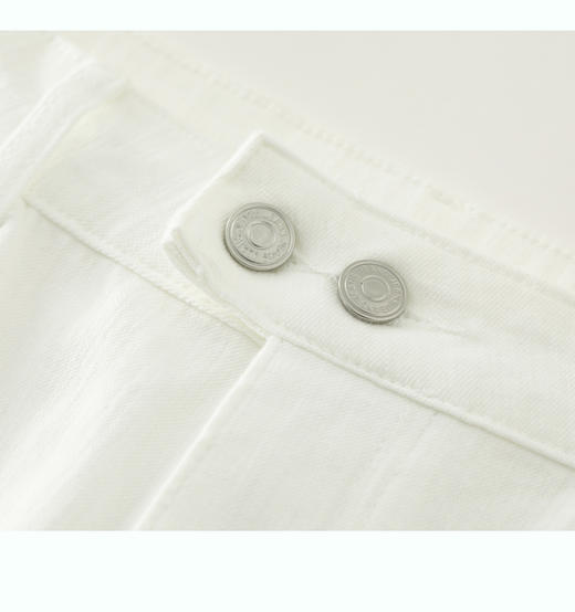 非松紧腰☁️一周内发货【棉直筒牛仔】高腰直筒白色牛仔裤 | 新疆棉亲肤透气 | 包容腿型 显瘦显长 | 简约不简单 商品图1