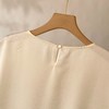 「自」全新升级【铂金会员312/天猫419/差价107】(22134)洛诗琳褶皱桑蚕丝衬衫2025年夏季收腰圆领不规则设计感小衫 商品缩略图3