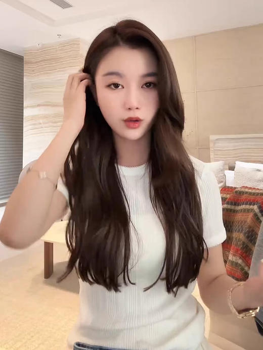 COCO ZONE 刘一一【羊毛醋酯混纺】镂空薄款短袖圆领T恤CD1A0103 商品图2