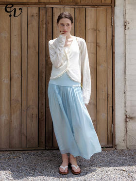 Even Vintage | 莱赛尔混纺 优雅时尚宽松百搭叠褶唯美A字半裙