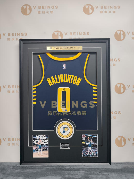 收藏系列 哈利伯顿 步行者队0号 蓝色 亲笔签名球衣  商品图1