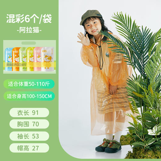 【儿童一次性雨衣，陪伴成长！】一次性雨衣长款 全身加厚便携式 男童女童成人压缩卡片防雨-QQ 商品图7