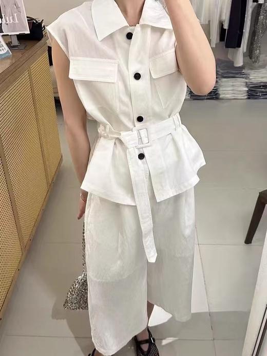 套装【韩系2025】873 干练利落腰带款上衣➕七分裤两件套-喜出 商品图3