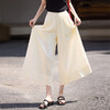 【周末秒杀】熙世界冰丝阔腿裤裙女夏薄款2025年新款飘逸垂感慵懒风宽松休闲裤 商品缩略图2