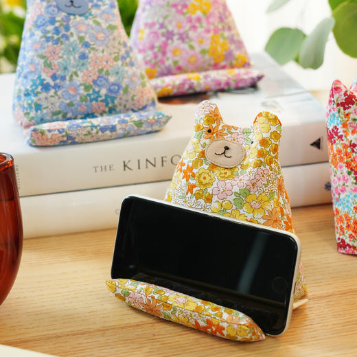 山野雏菊系列小熊手机支架小车载桌面落地通用便携懒人可爱高端女生新款 商品图2