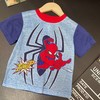 【选2件15元-NO退】3T蜘蛛侠浅蓝拼深蓝T恤-微脏-喜出 商品缩略图0