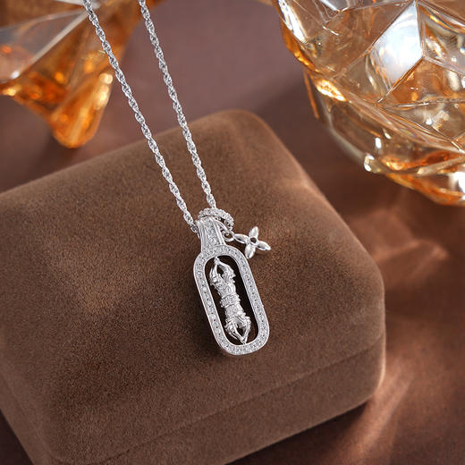 子佩集S925银【转运守护】套链【FYL-1930101】纯银项链时尚可转动2506 商品图4