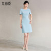 艾尚臣蓝色连衣裙2025新款小香风时尚气质收腰显瘦女中长款裙子 商品缩略图3