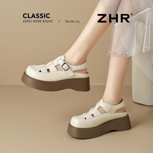 ZHR则则透气镂空罗马凉鞋女厚底凉鞋女夏季复古风时装凉鞋女外穿 商品图6