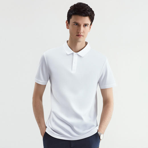 【含桑蚕丝】罗蒙夏季7A抗菌短袖POLOP衫男女款休闲凉感短袖T恤男短袖上衣 商品图3