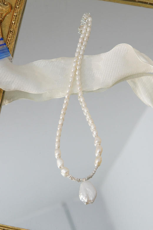 丁摩 巴洛克淡水珍珠珍珠项链女轻奢小众设计锁骨链颈链XL1689 商品图5