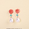 【玫瑰之约】珊瑚珍珠耳坠   SH12505027 商品缩略图0
