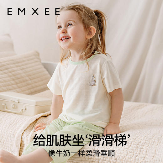 【宝宝服饰】嫚熙儿童家居服套装夏季短袖睡衣套装镂空提花空调服 商品图4