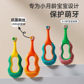 【分阶护齿抗菌儿童牙刷】2支装0-3-6-9岁 婴幼儿宝宝软毛牙刷 保护萌牙