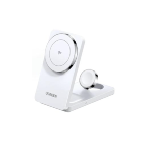 充电器 折叠无线充 三合一 白色-绿联