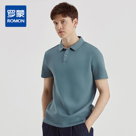 罗蒙六角珠短袖polo衫夏季男女款休闲t恤纯色凉感polo衫男短袖