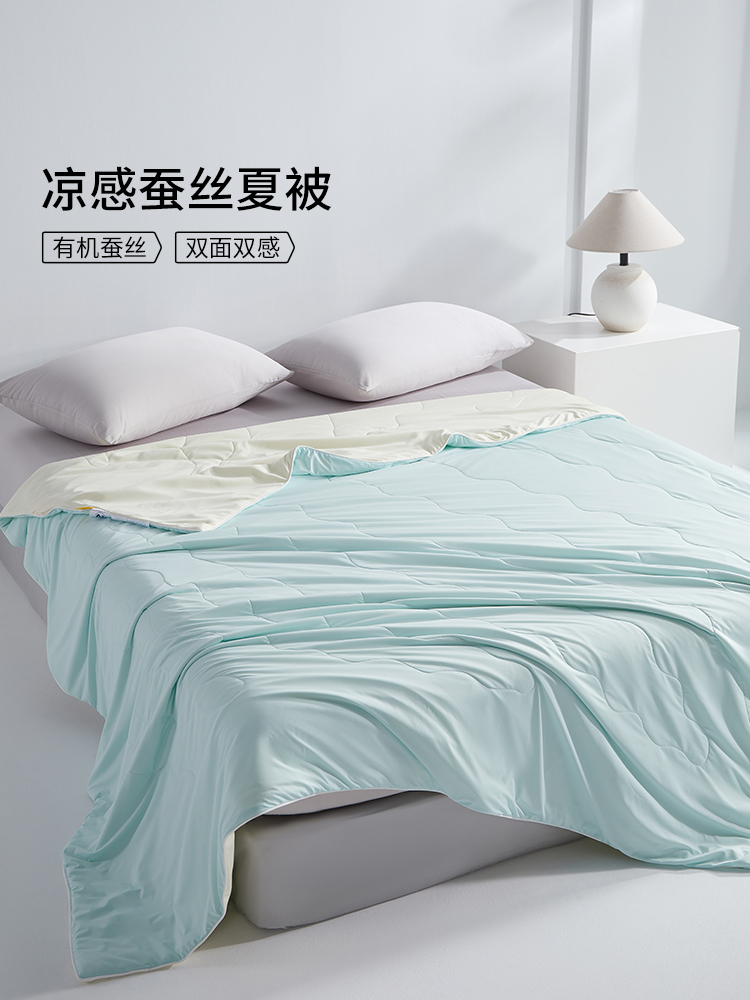 佳丽斯空调蚕丝芯双面缎面桑蚕丝夏空调被