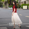 【周末秒杀】熙世界巨好看的夏装套装女2025新款红色短袖T恤波点半身裙两件套 商品缩略图1