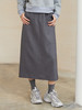 新款灰色高腰直筒半身裙 中长款开叉设计通勤西装裙 显瘦百搭 OL 风一步裙 商品缩略图0