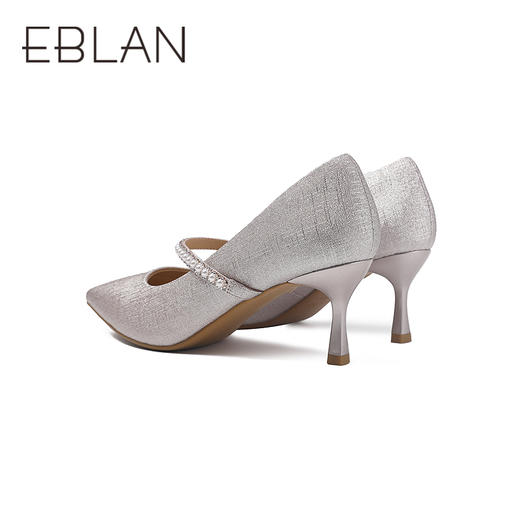 伊伴秋季格利特细闪高跟鞋女神气质增高显瘦单鞋B25464211 商品图3