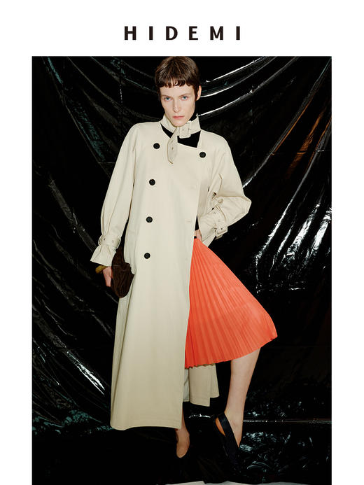 HIDEMI 极简灵动飘逸百褶短裙可再生纤维松紧腰设计感半身裙 商品图11