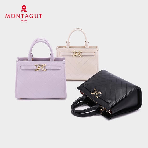 梦特娇新款女士真皮手提包时尚斜挎包潮流单肩包 商品图6