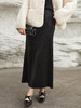 黑色百褶丝绒半身裙，高腰设计 + 垂坠质感 + 优雅剪裁，解锁冬日通勤与约会的复古气质与穿搭层次感 商品缩略图0