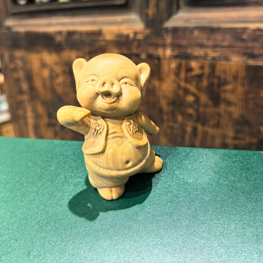 富贵猪/加油猪°黄杨木摆件 商品图1