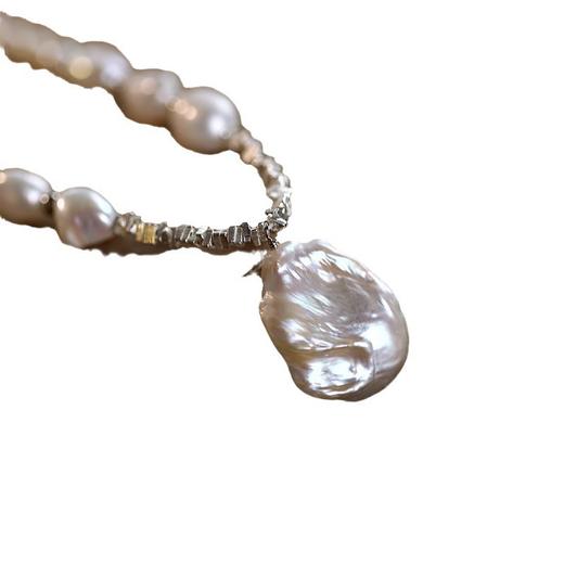 丁摩 巴洛克淡水珍珠珍珠项链女轻奢小众设计锁骨链颈链XL1689 商品图4