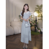 【6折秒杀】鹿向南「蓝白叙事」夏季新款气质条纹连衣裙收腰修身显瘦设计感DYL661943 商品缩略图0