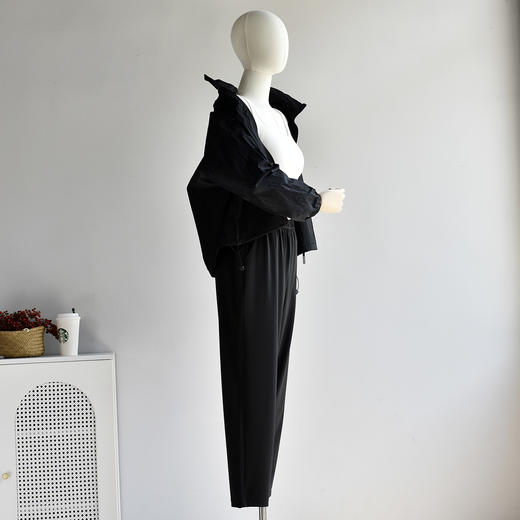 丁摩 【面膜冰冰裤】夏女裤新款面膜防污防晒大码烟管九分休闲冰冰裤女5ZF-C373 商品图7