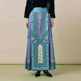 【林栖设计小店】真丝杭缎马面裙绣花2025秋季新款半身裙女1953017