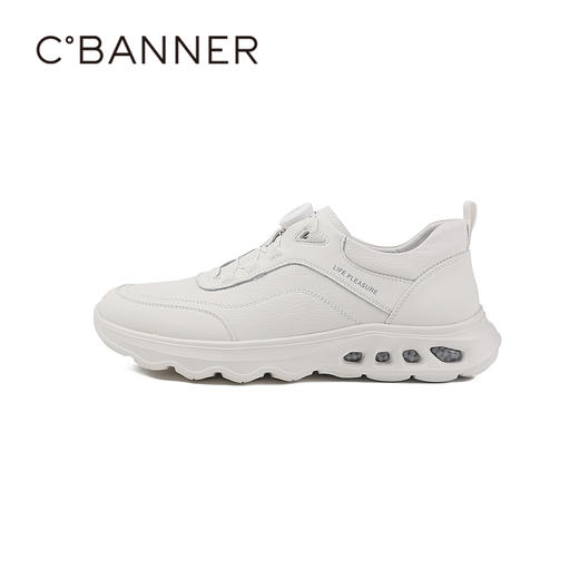 千百度秋季商务休闲鞋牛皮革脚垫健步鞋男鞋A25411131 商品图1