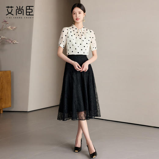 浪漫法式波点衬衫女2025新款高级感小众设计感洋气时尚天丝衬衣夏 商品图4