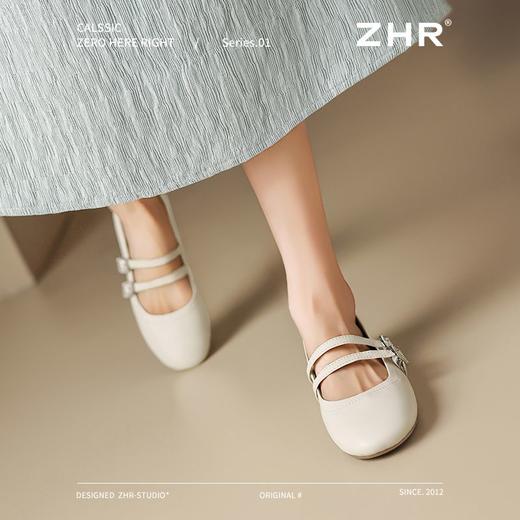 ZHR银色浅口单鞋女2025新款复古法式玛丽珍鞋气质平底ins单鞋耐磨 商品图6