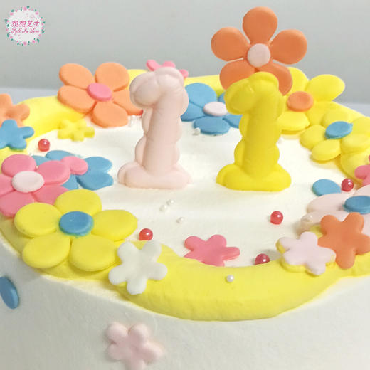 【新款】花漾年华蛋糕，充满多巴胺的卡通花花，萌趣满满~蛋糕上面的数字可更换 商品图6