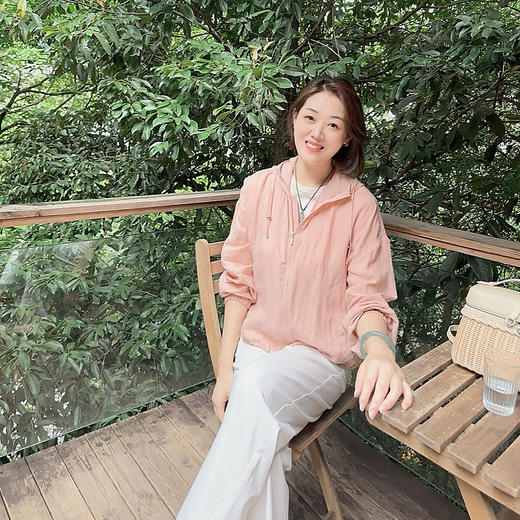 火桐hooton 高定系列 灼灼其华 高密汉麻防晒夹克外套YT266 商品图0