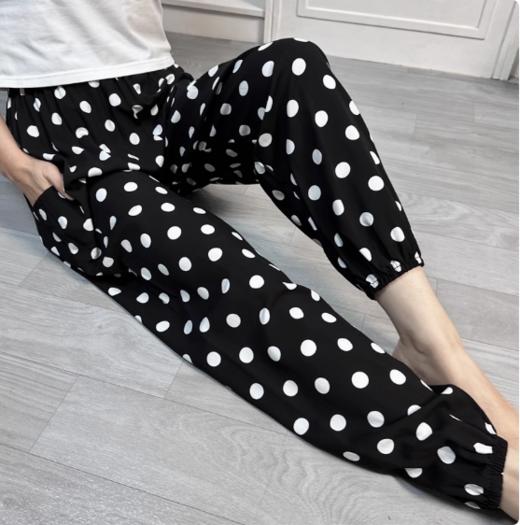 【满2件/59元】【秀黛】女士静林阔腿裤女休闲裤女士夏季单裤S2553007T【门店同款】 商品图0