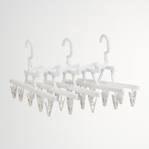 【新款多功能折叠晾晒架】家用挂衣多夹子晾衣架 高端袜子内衣衣架 商品图6