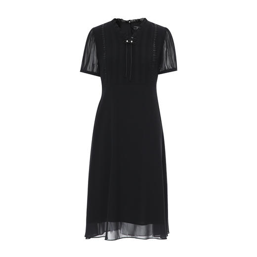 【精致木耳领法式a字连衣裙】EITIE爱特爱2025夏季新款气质薄纱裙B2507704 商品图10