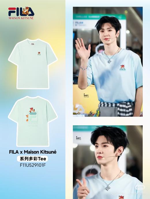 F乐X小狐狸联名款 刺绣+印花圆领短袖T恤 Z-15441 商品图0